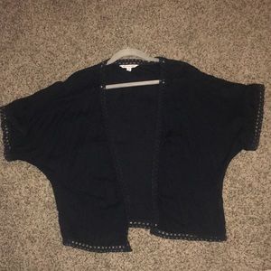 America Eagle Black Kimono